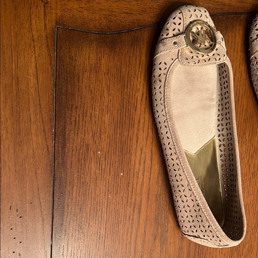 Michael Kors Tan Flats with Perforated Design - Picture 4 of 6